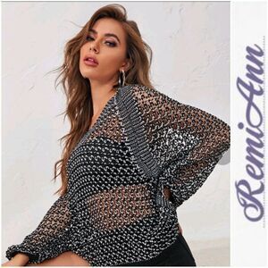 Open Knit Oversize Sweater